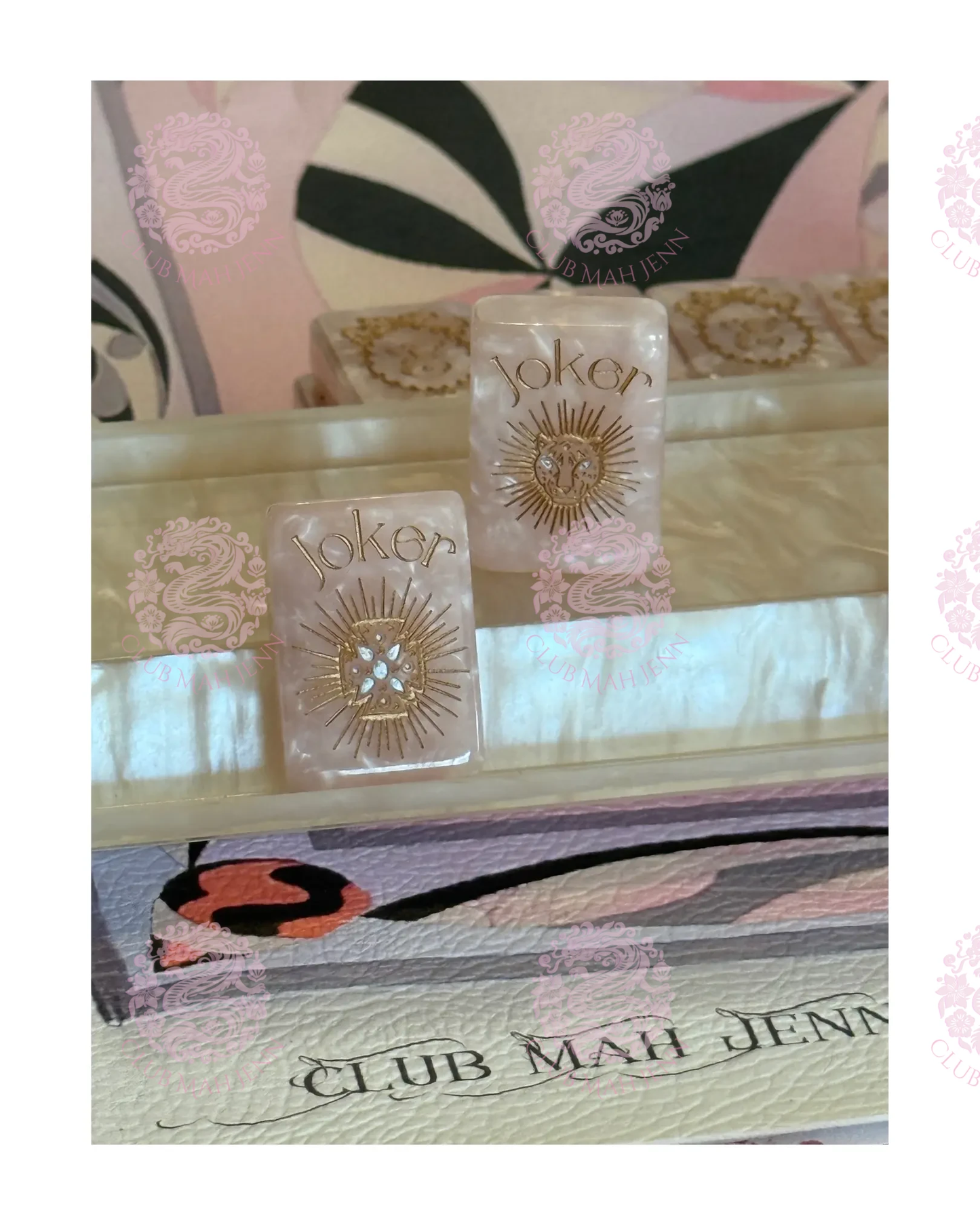 D'or Pink Mother of Pearl Mah Jong Set - Silver & Gold- 2nd FULFILLMENT PRE-ORDER ONLY *Trademark Pending