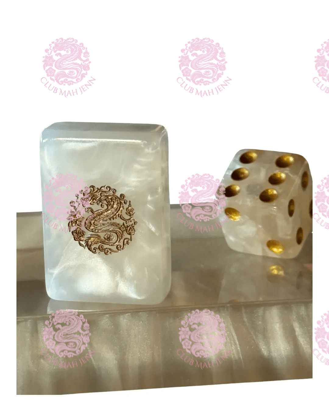 Mother of Pearl Luxury Dice - PRE-ORDER August EARLIEST ESTIMATED Ship Date