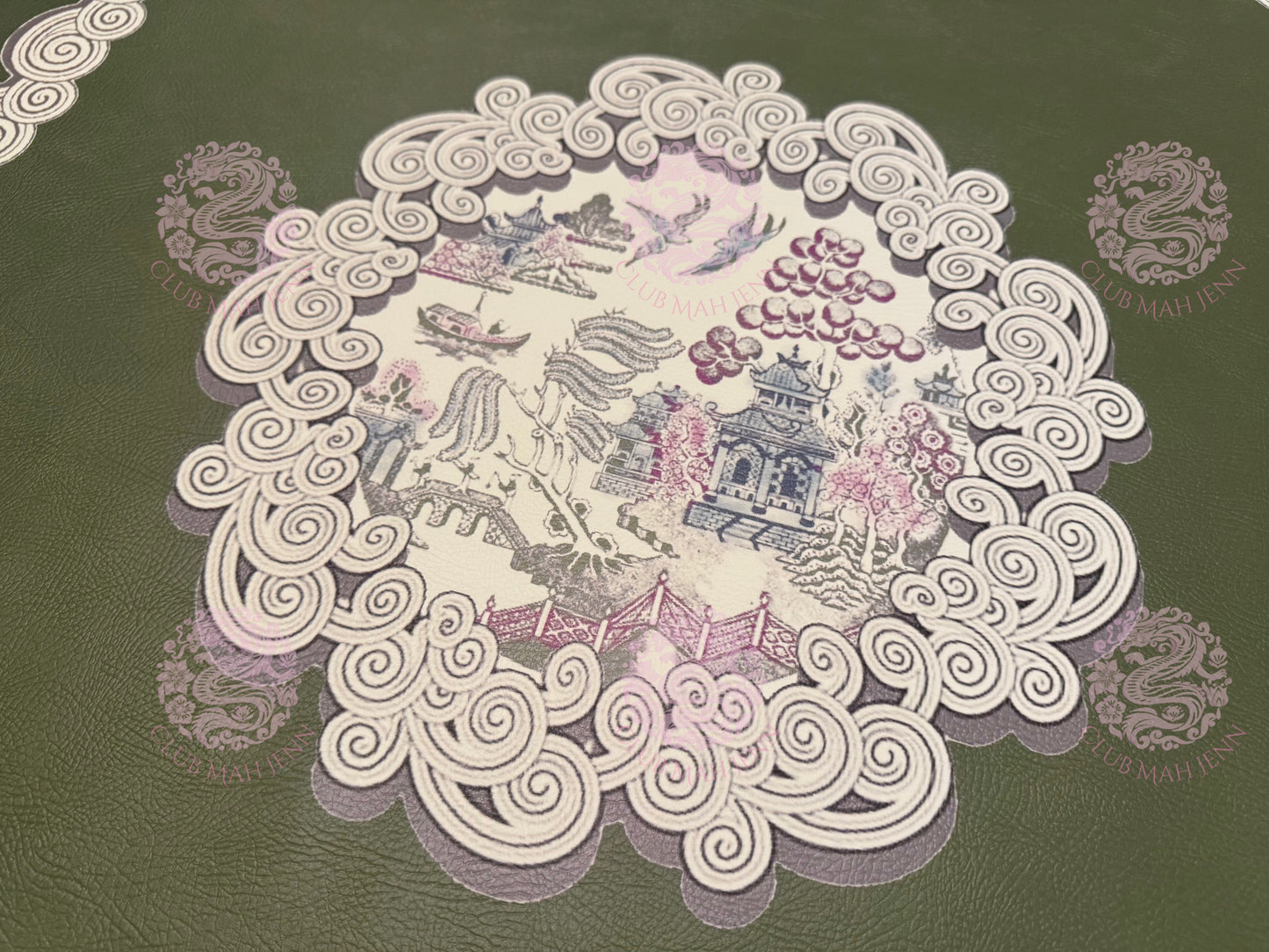 D'or Chinoise Leatherette Mat - Jade *Trademark Pending