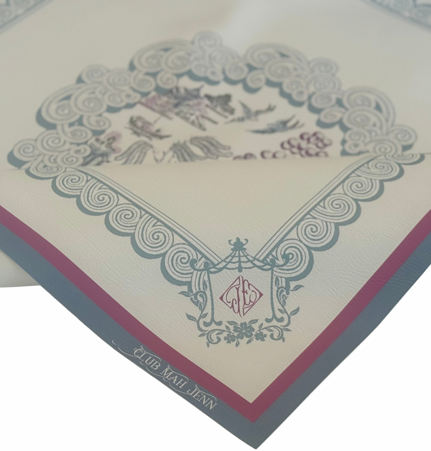 D'or Far East Leatherette Mat - Pearl White