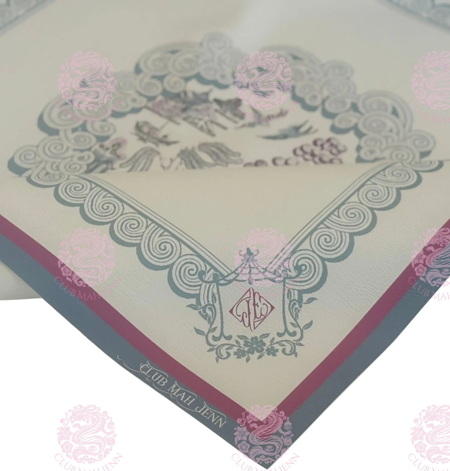 D'or Far East Leatherette Mat - Pearl White