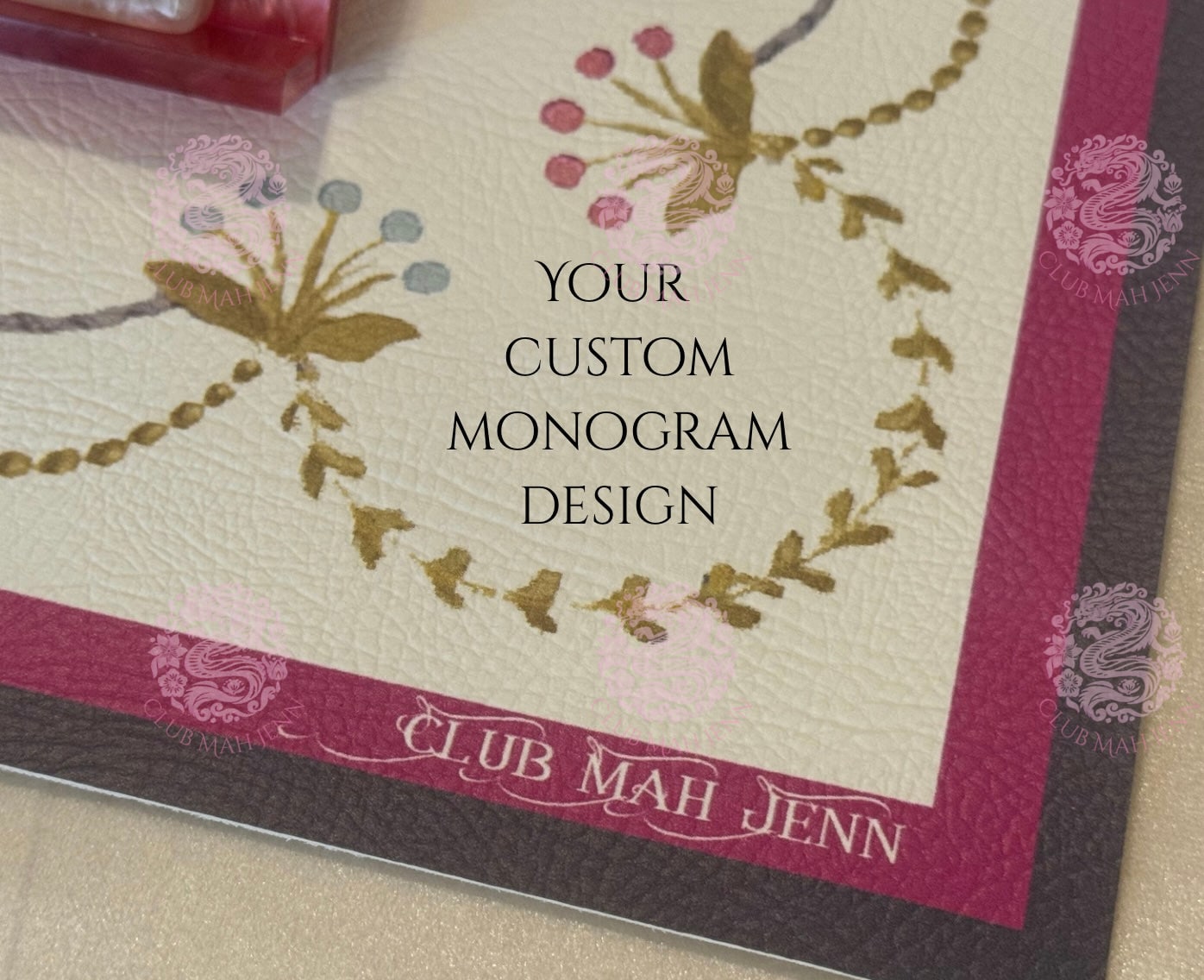 D'or Flower Leatherette Mat - Jewel Tone *Trademark Pending
