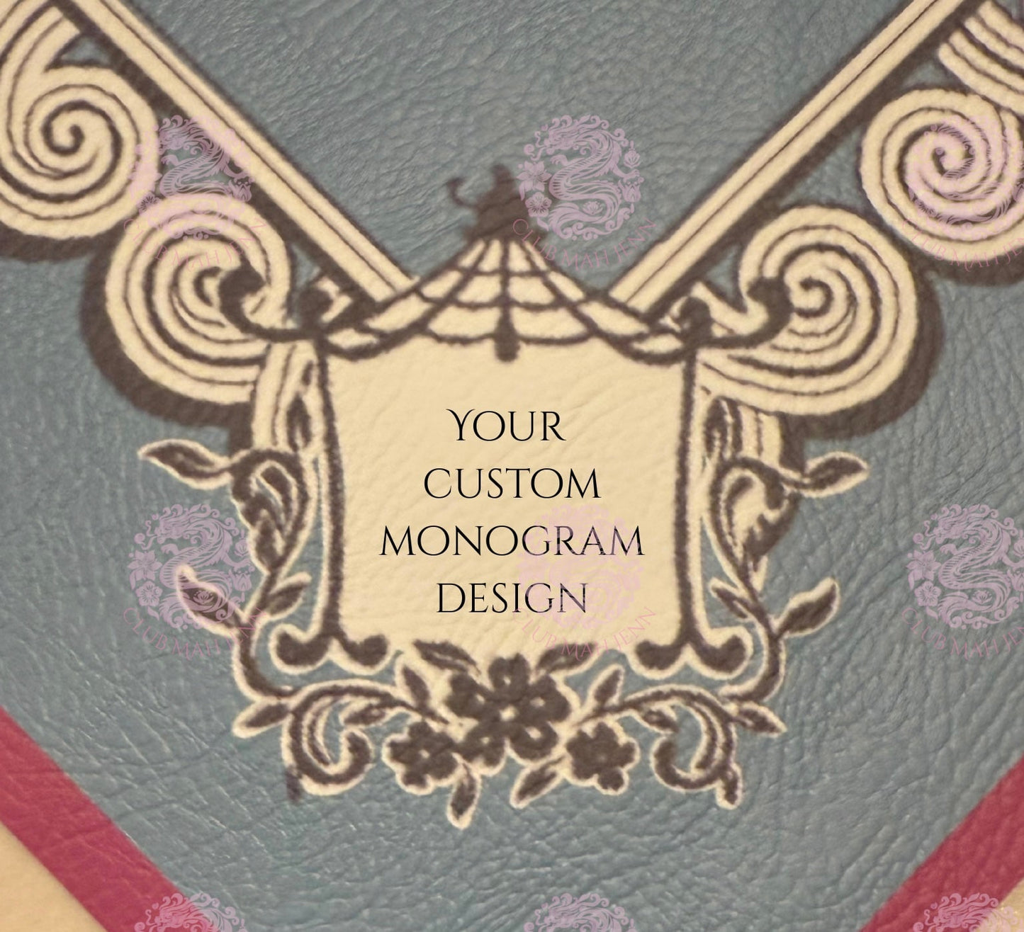 D'or Far East Leatherette Mat - Peacock