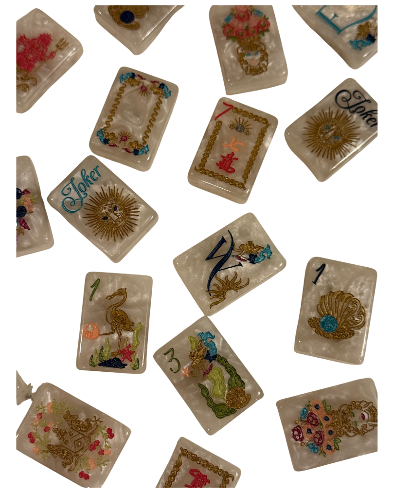 Sirens Mother of Pearl Mah Jong Set - 2nd Fulfillment PRE-ORDER EARLIEST ESTIMATED DELIVERY February 2027 All Pre-Orders are Final Sale No Cancellations or Refunds