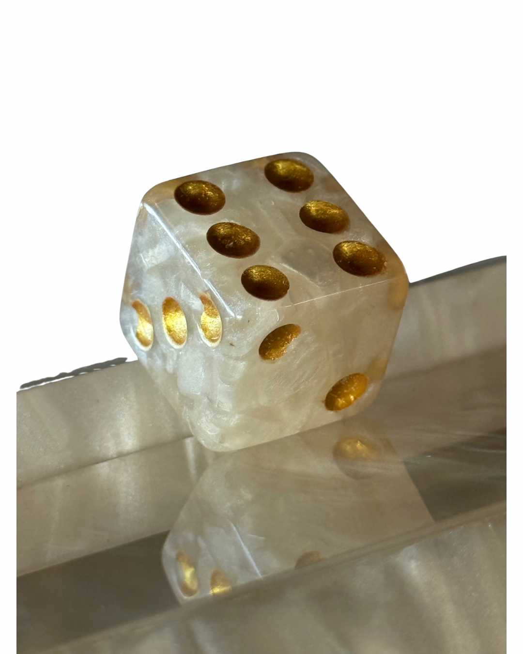 Mother of Pearl Luxury Dice - PRE-ORDER   FEBRUARY - MARCH Estimated Ship Date