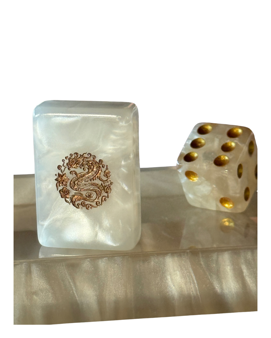 Mother of Pearl Luxury Dice - PRE-ORDER   FEBRUARY - MARCH Estimated Ship Date