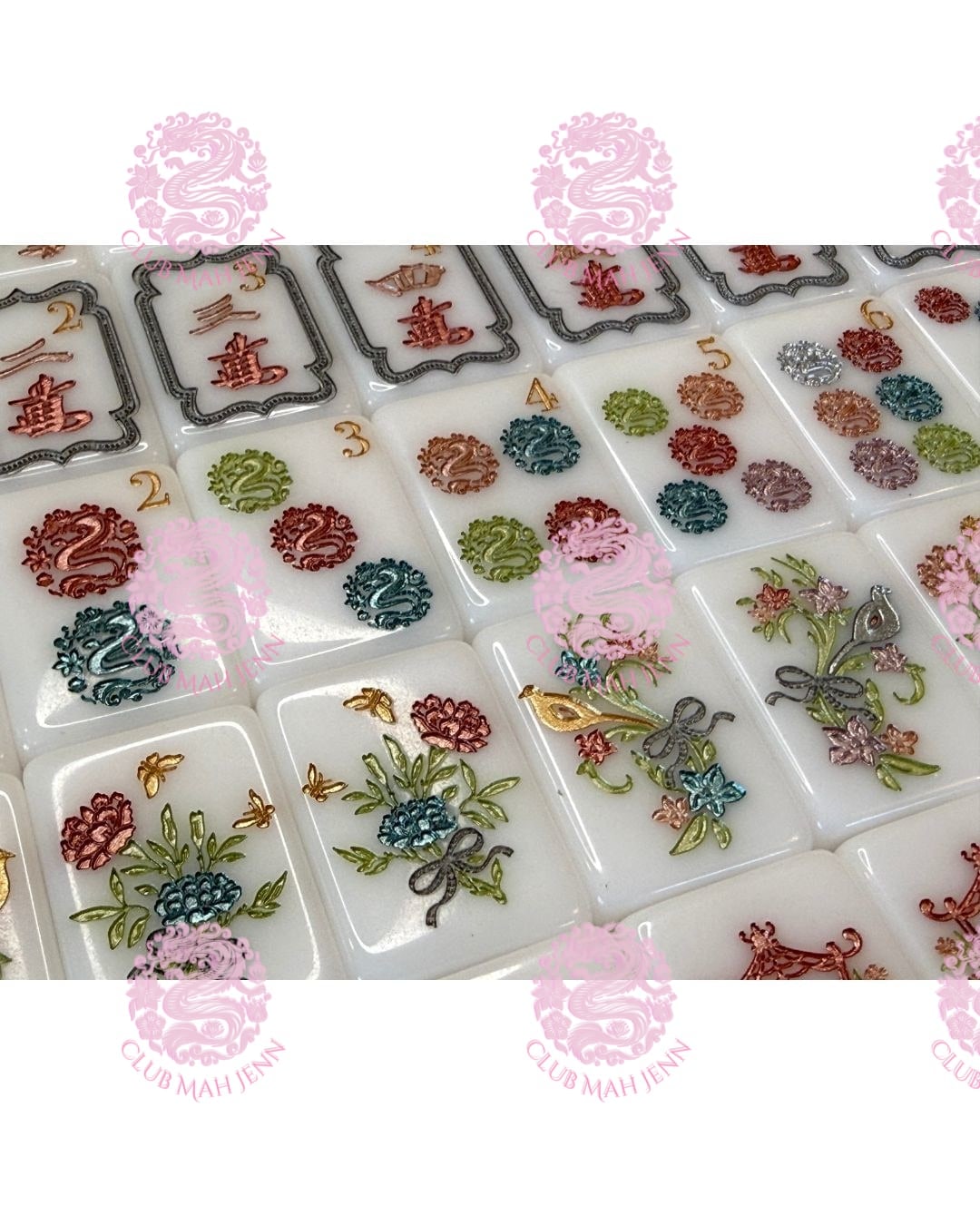 Pearl Royale CLASSIC Mah Jong Set - Miss O'Nie   PRE-ORDER 3rd Fulfillment EARLIEST ESTIMATED DELIVERY December   2026  ©2023 Club Mah Jenn
