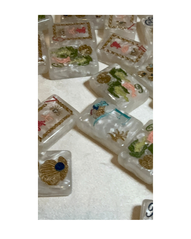 Sirens Mother of Pearl Mah Jong Set - 2nd Fulfillment PRE-ORDER EARLIEST ESTIMATED DELIVERY February 2027 All Pre-Orders are Final Sale No Cancellations or Refunds