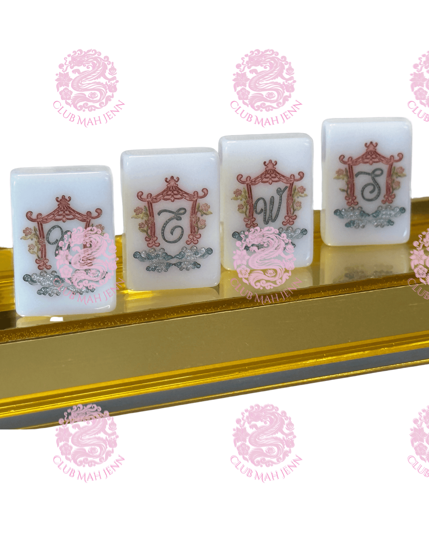 CUSTOM  Pearl Royale Classic Edtion Mah Jong Tiles - Miss O’nie - PRE-ORDER   6 MONTH ESTIMATED MINIMUM PRODUCTION TIME  *Trademark Pending