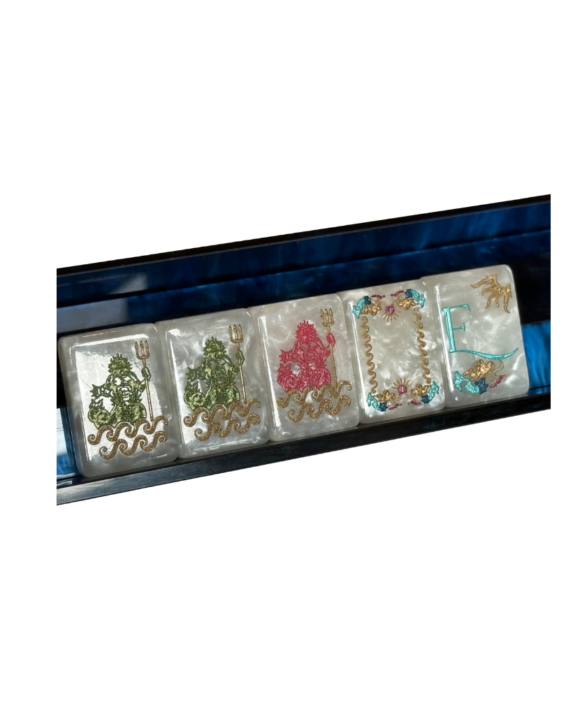 Sirens Mother of Pearl Mah Jong Set - 2nd Fulfillment PRE-ORDER EARLIEST ESTIMATED DELIVERY February 2027 All Pre-Orders are Final Sale No Cancellations or Refunds