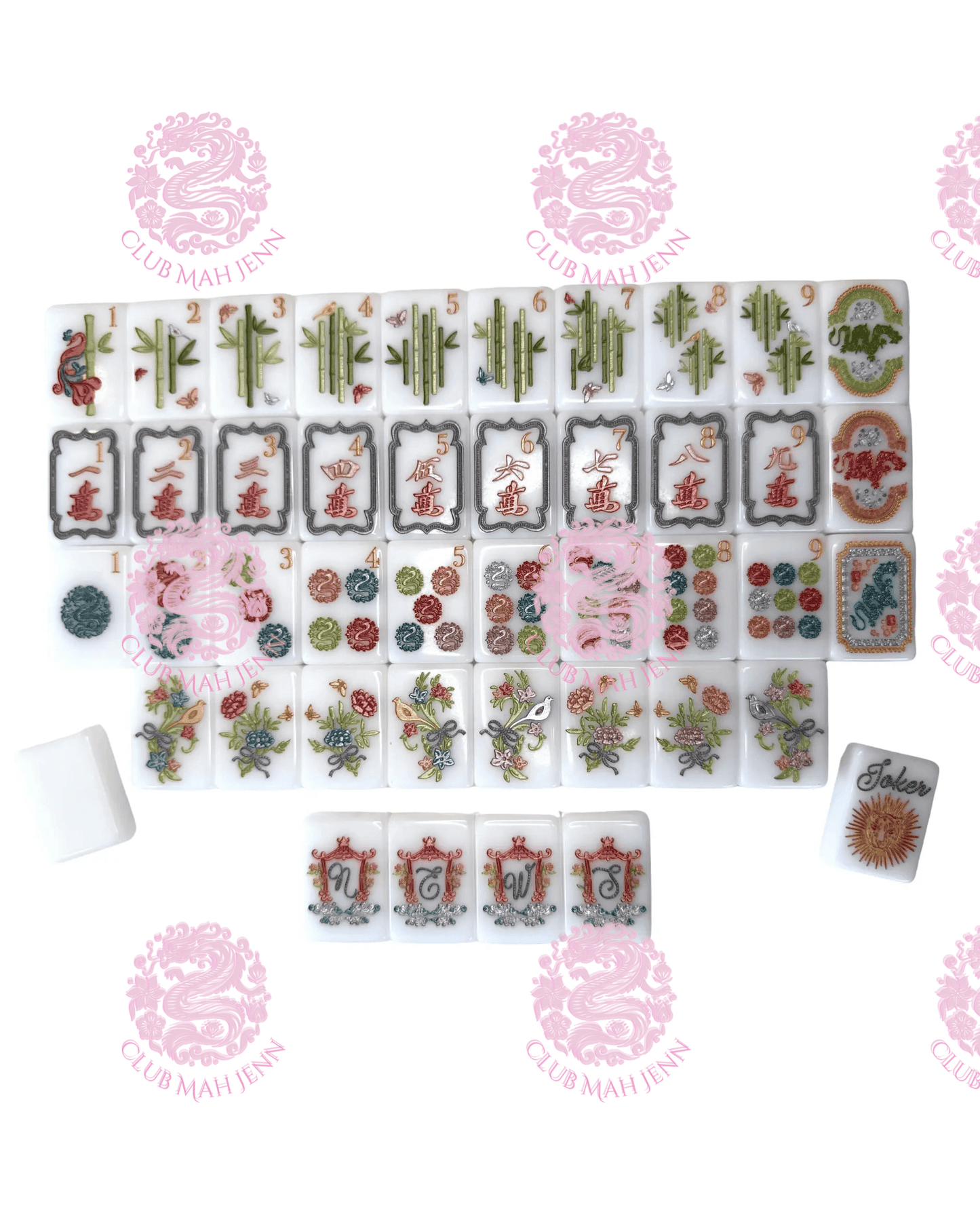 CUSTOM  Pearl Royale Classic Edtion Mah Jong Tiles - Miss O’nie - PRE-ORDER   6 MONTH ESTIMATED MINIMUM PRODUCTION TIME  *Trademark Pending