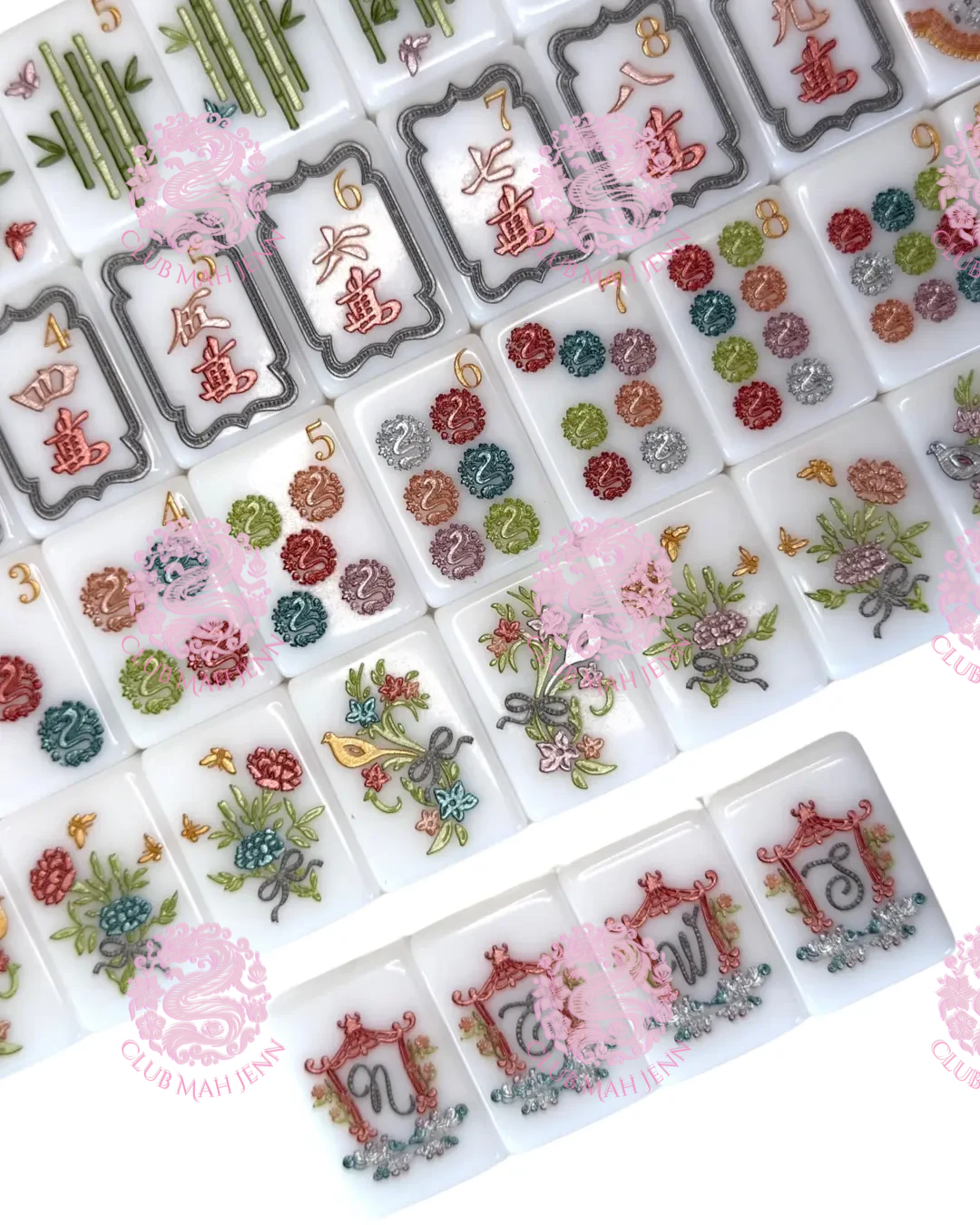 CUSTOM  Pearl Royale Classic Edtion Mah Jong Tiles - Miss O’nie - PRE-ORDER   6 MONTH ESTIMATED MINIMUM PRODUCTION TIME  *Trademark Pending