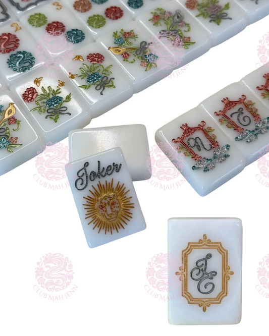 CUSTOM  Pearl Royale Classic Edtion Mah Jong Tiles - Miss O’nie - PRE-ORDER   6 MONTH ESTIMATED MINIMUM PRODUCTION TIME  *Trademark Pending