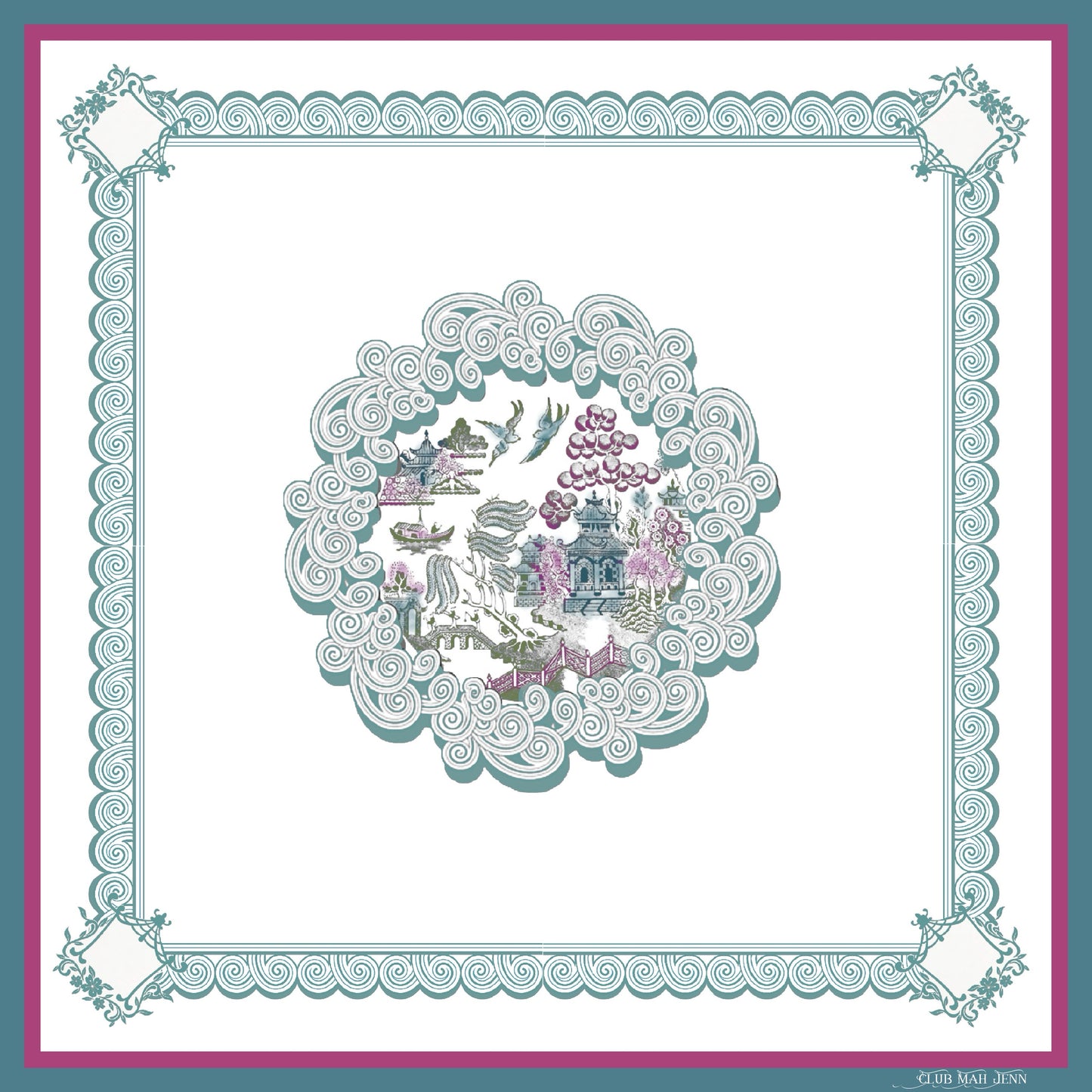 D'or Far East Leatherette Mat - Pearl White