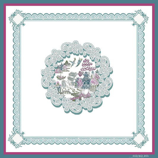 D'or Far East Leatherette Mat - Pearl White