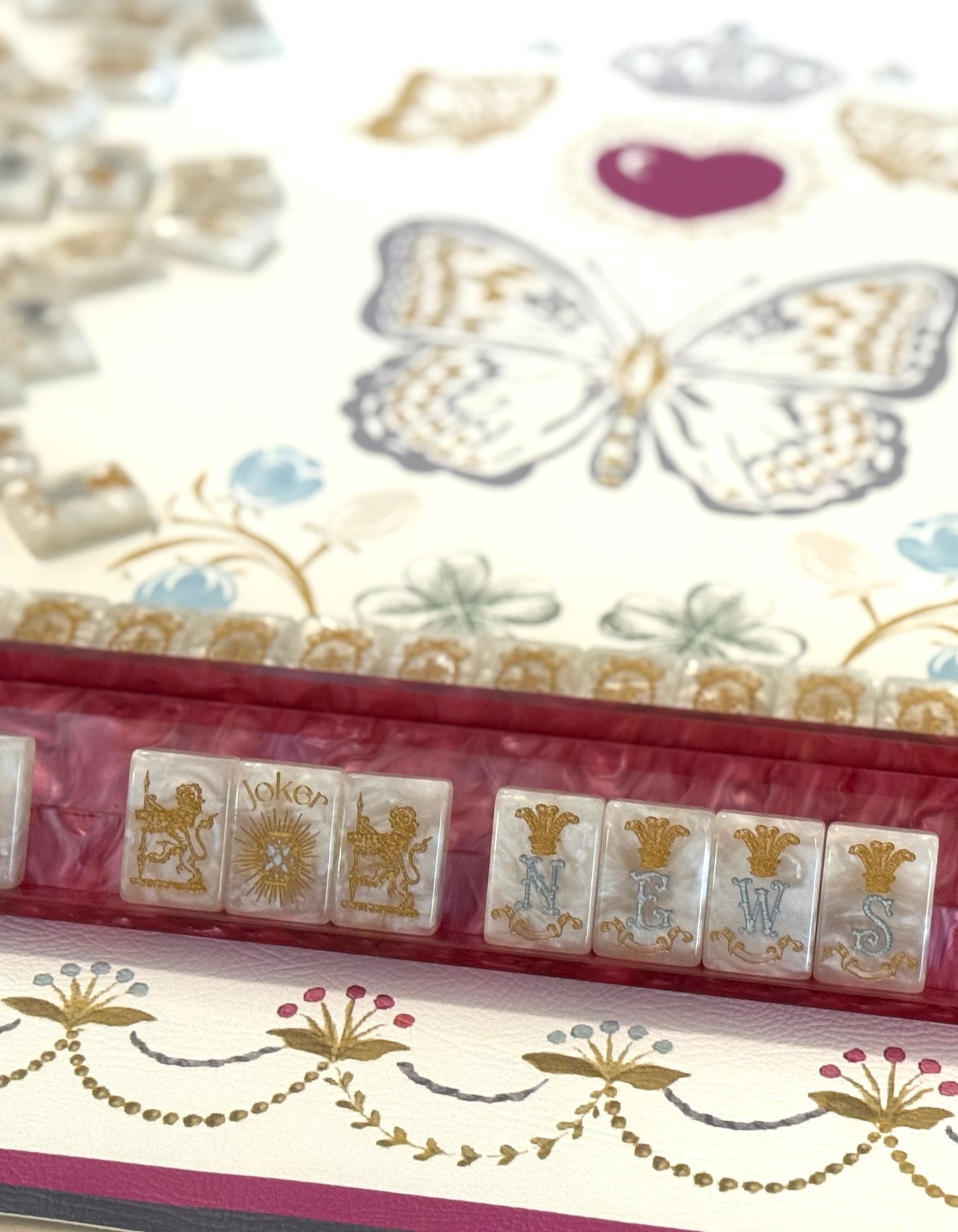 D'or Flower Leatherette Mat - Jewel Tone