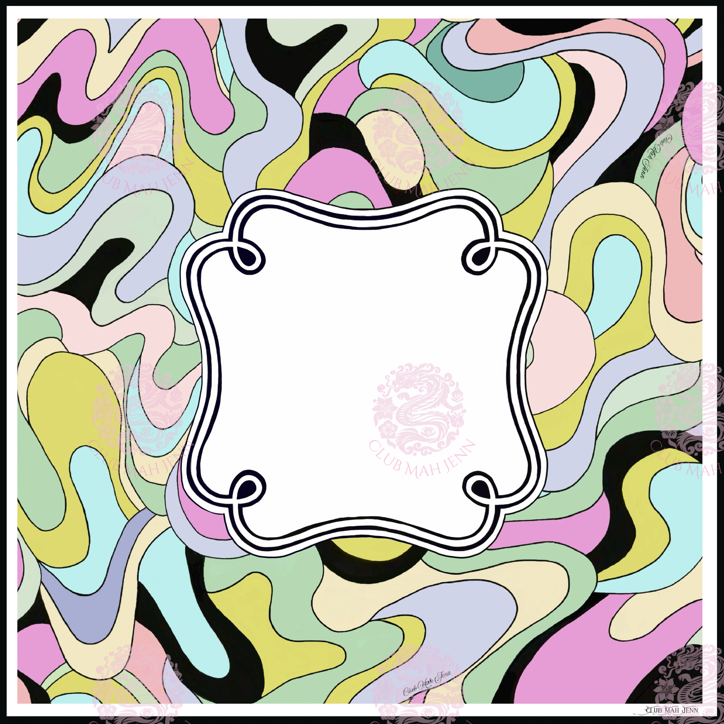 Miss Poochie Multi- Color   Leatherette Mat  *Trademark Pending