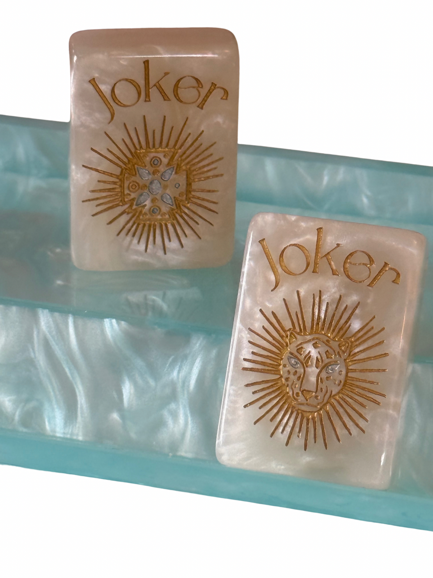 Pale Blue Mother of Pearl Set 0f 4  Racks - PRE-ORDER ONLY