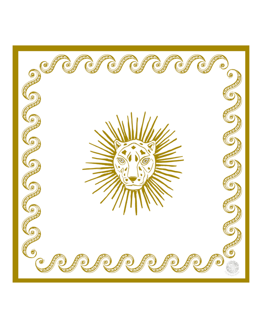 Siren Sun Goddess Leatherette Mat - Gilt September Estimated Availability ©2023 Club Mah Jenn (Copy)