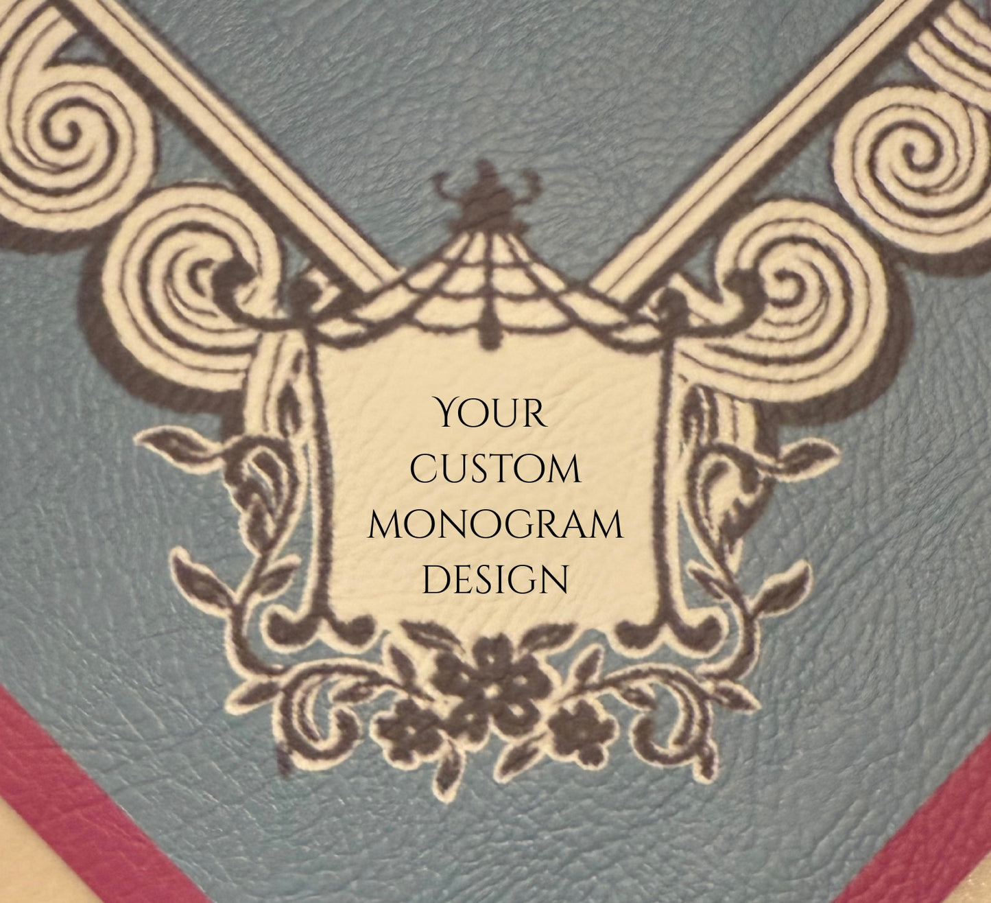 D'or Far East Leatherette Mat - Peacock