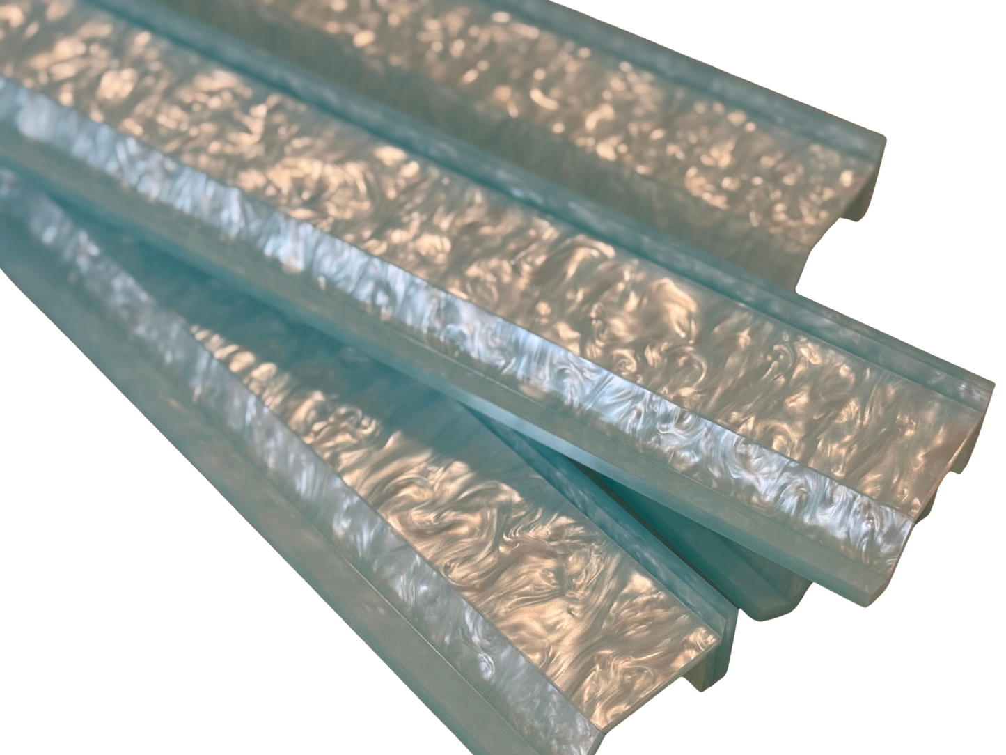 Pale Blue Mother of Pearl Set 0f 4  Racks - PRE-ORDER ONLY