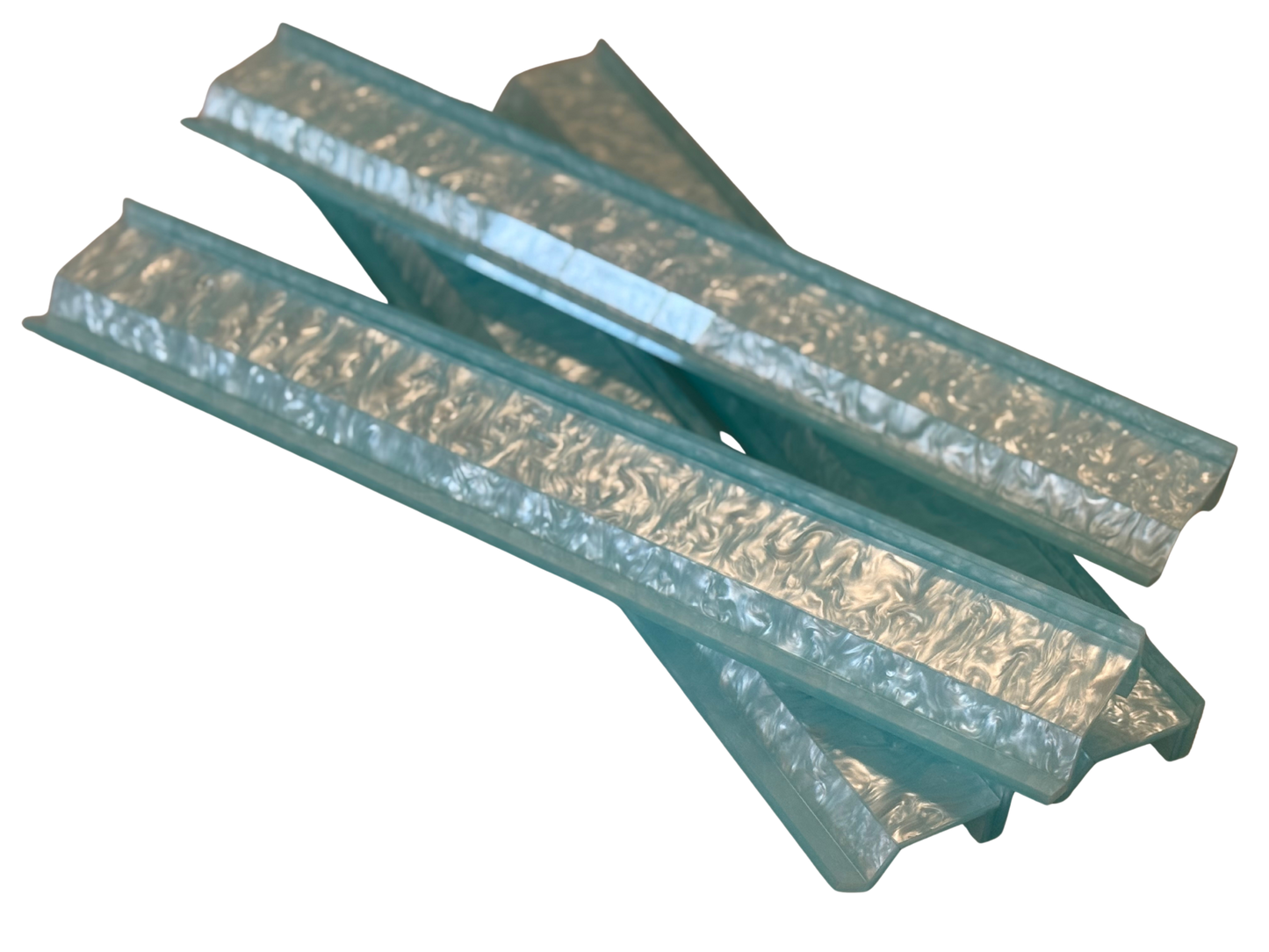 Pale Blue Mother of Pearl Set 0f 4  Racks - PRE-ORDER ONLY